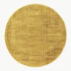 Rond viscose vloerkleed Jane, handgeweven