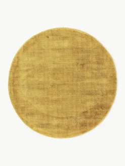 Rond viscose vloerkleed Jane, handgeweven