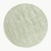 Rond viscose vloerkleed Jane, handgeweven