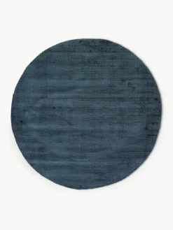Rond viscose vloerkleed Jane, handgeweven