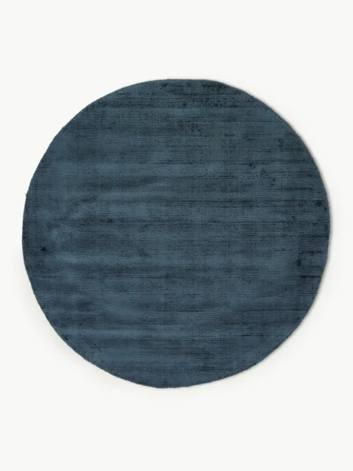 Rond viscose vloerkleed Jane, handgeweven