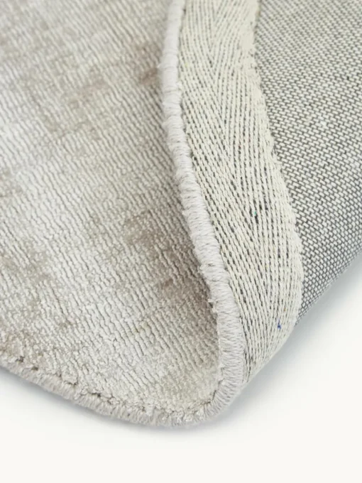 Rond viscose vloerkleed Jane, handgeweven