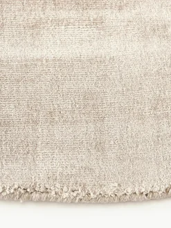 Rond viscose vloerkleed Jane, handgeweven