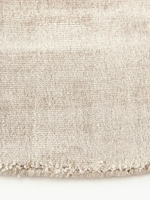 Rond viscose vloerkleed Jane, handgeweven