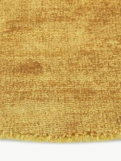 Rond viscose vloerkleed Jane, handgeweven