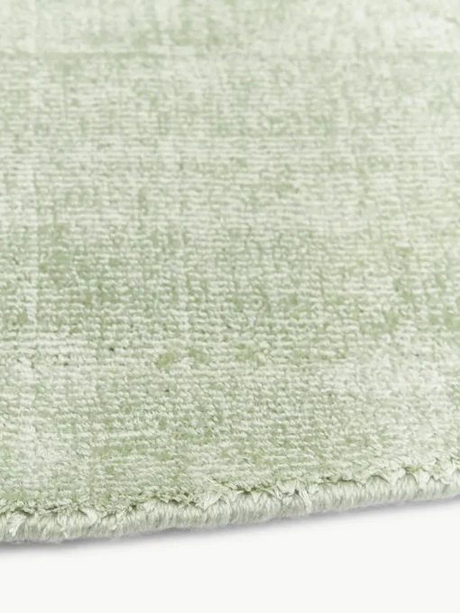 Rond viscose vloerkleed Jane, handgeweven