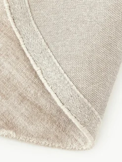 Rond viscose vloerkleed Jane, handgeweven