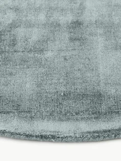 Rond viscose vloerkleed Jane, handgeweven