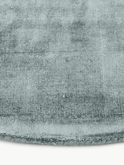 Rond viscose vloerkleed Jane, handgeweven