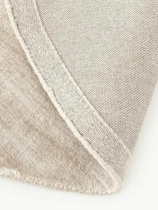 Rond viscose vloerkleed Jane, handgeweven