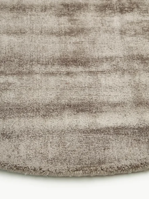 Rond viscose vloerkleed Jane, handgeweven