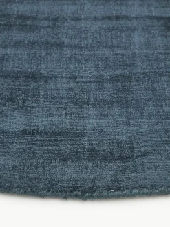 Rond viscose vloerkleed Jane, handgeweven