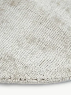 Rond viscose vloerkleed Jane, handgeweven