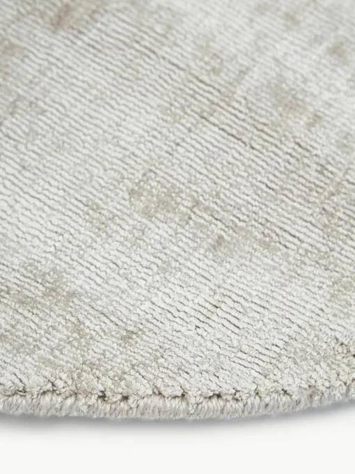 Rond viscose vloerkleed Jane, handgeweven