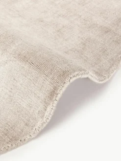 Rond viscose vloerkleed Jane, handgeweven
