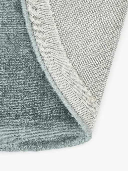 Rond viscose vloerkleed Jane, handgeweven
