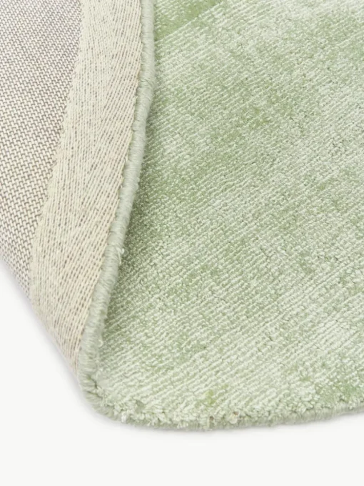 Rond viscose vloerkleed Jane, handgeweven