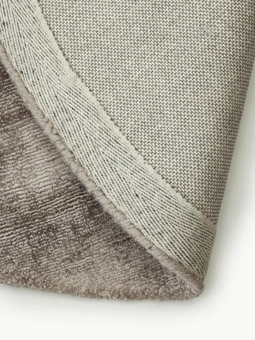 Rond viscose vloerkleed Jane, handgeweven