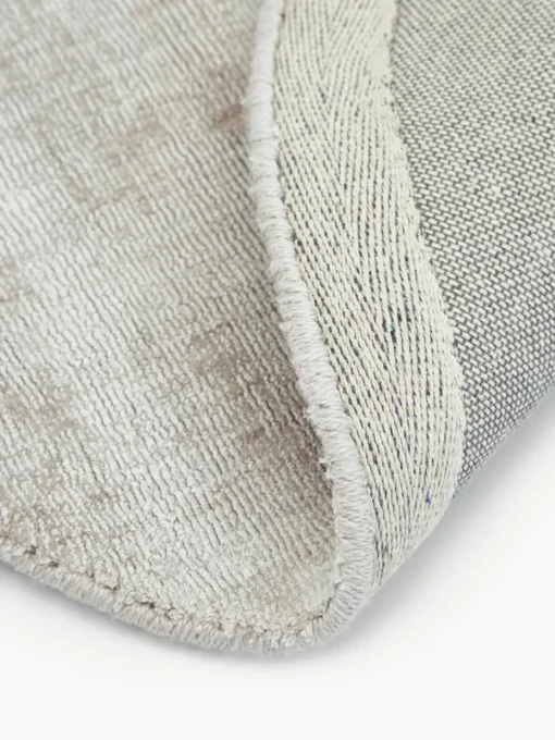 Rond viscose vloerkleed Jane, handgeweven
