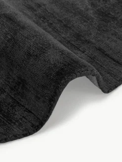 Rond viscose vloerkleed Jane, handgeweven