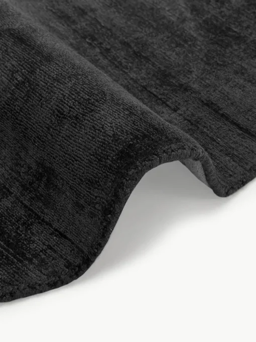 Rond viscose vloerkleed Jane, handgeweven