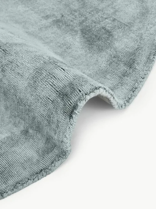 Rond viscose vloerkleed Jane, handgeweven
