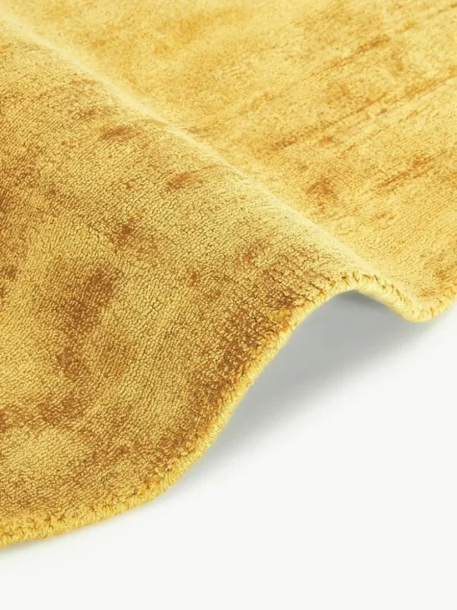 Rond viscose vloerkleed Jane, handgeweven