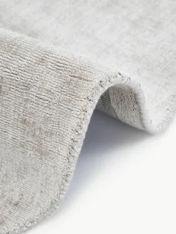Rond viscose vloerkleed Jane, handgeweven