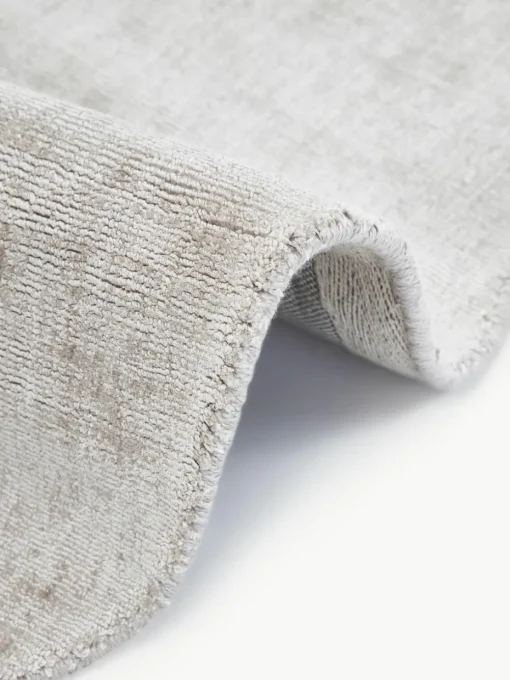 Rond viscose vloerkleed Jane, handgeweven