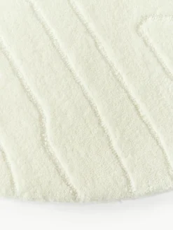 Rond wollen vloerkleed Aaron, handgetuft