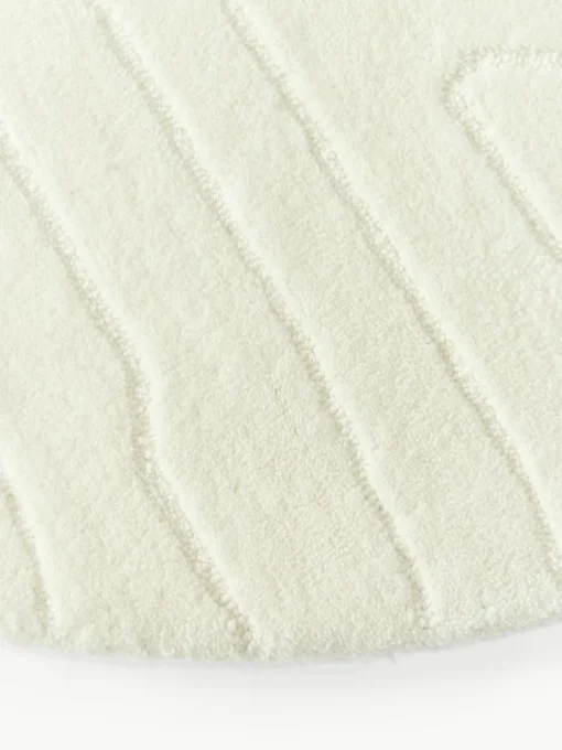 Rond wollen vloerkleed Aaron, handgetuft