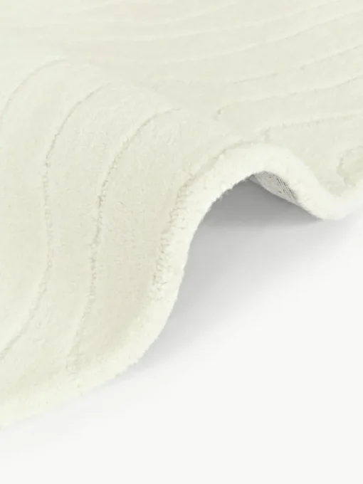 Rond wollen vloerkleed Aaron, handgetuft