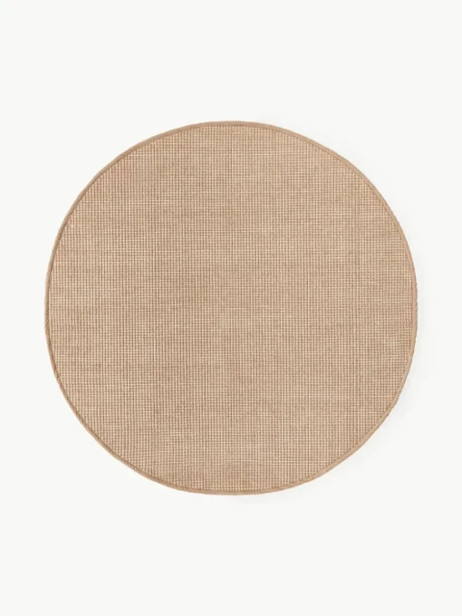 Rond wollen vloerkleed Amaro, handgeweven