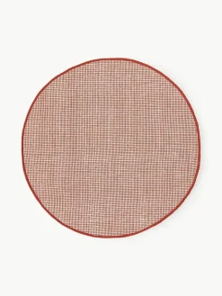 Rond wollen vloerkleed Amaro, handgeweven