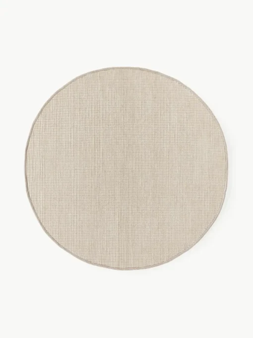 Rond wollen vloerkleed Amaro, handgeweven