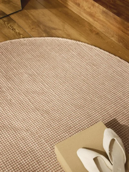 Rond wollen vloerkleed Amaro, handgeweven