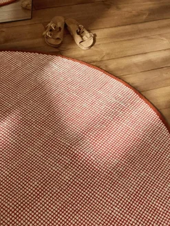 Rond wollen vloerkleed Amaro, handgeweven