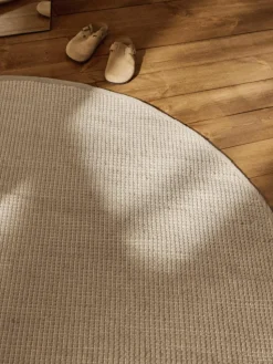 Rond wollen vloerkleed Amaro, handgeweven