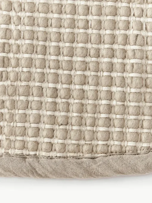 Rond wollen vloerkleed Amaro, handgeweven
