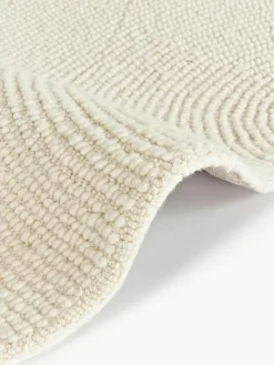Rond wollen vloerkleed Eleni, handgetuft