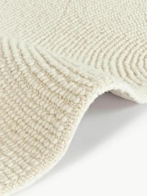 Rond wollen vloerkleed Eleni, handgetuft