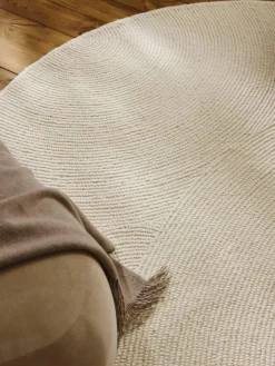 Rond wollen vloerkleed Eleni, handgetuft