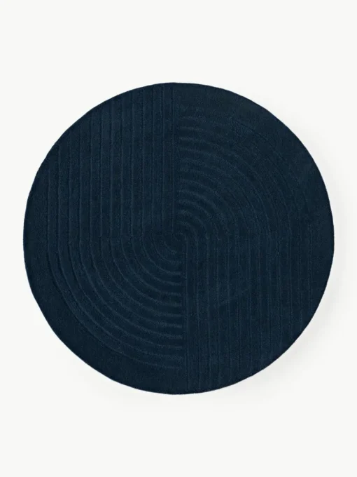 Rond wollen vloerkleed Mason, handgetuft