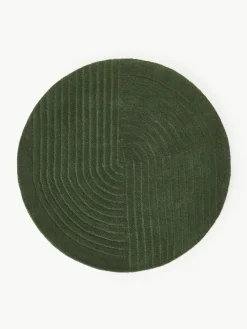 Rond wollen vloerkleed Mason, handgetuft