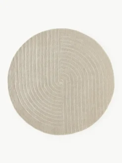 Rond wollen vloerkleed Mason, handgetuft