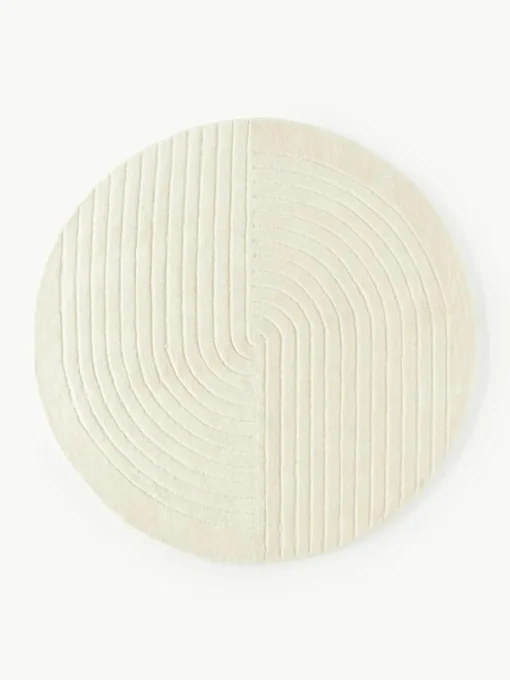 Rond wollen vloerkleed Mason, handgetuft