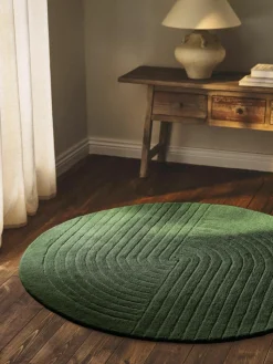 Rond wollen vloerkleed Mason, handgetuft