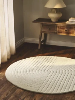 Rond wollen vloerkleed Mason, handgetuft