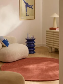 Rond wollen vloerkleed Mason, handgetuft
