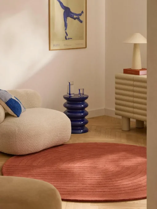 Rond wollen vloerkleed Mason, handgetuft